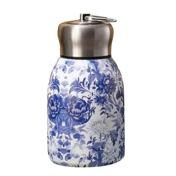 YaoZQ Small Thermos For Hot Drinks 10 Oz Mini Insulated Water Bottle For Travel Pocket Coffee Thermos For Women Cute Flask With Leak Proof Lid For Purse Handbag Gym School Stainless Steel