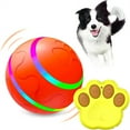 thumbnail image 1 of YaoZQ Smart Bouncing Pet Toy, Motion Activated Wicked Ball with 2 Modes (Normal/Crazy) for Medium Dogs, 3.15 in, Orange, 1 of 9