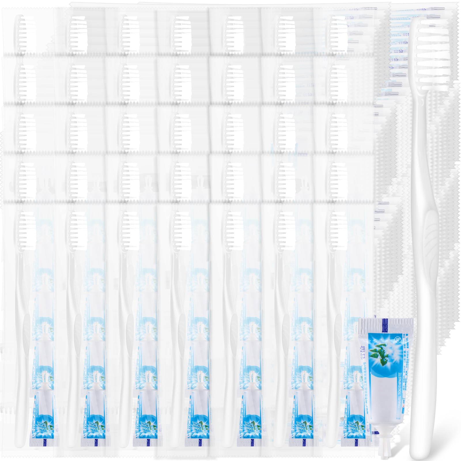 Yaomiao 500 Pack Disposable OIF8 Toothbrushes with Toothpaste