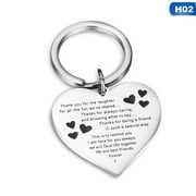Yaoping 1 Pcs Best Friends Heart Pendant Key Ring Friendship Keychain Car Key Holder Friend Key Chain Gift