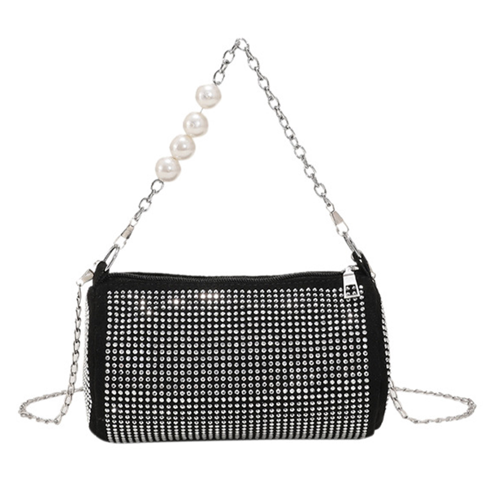 Yaoping Fashion Rhinestone Crossbody Bag Classic Texture Creative Chic