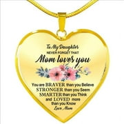 Yaoping Fashion To My Daughter Heart-shaped Love Necklace