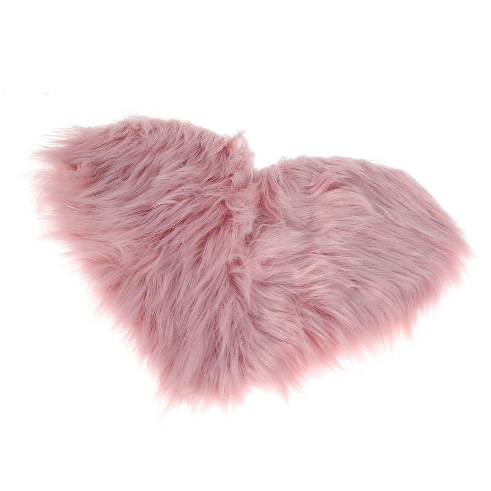 Yaoping Soft Fluffy Heart Shape Rug for Bedroom, Fuzzy Carpet for Living Room 11.92X15.71 Inches