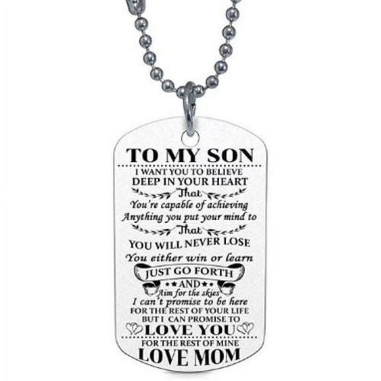 Yaoping To My Son from MOM I Want You To Believe Love Mom Dog Tag