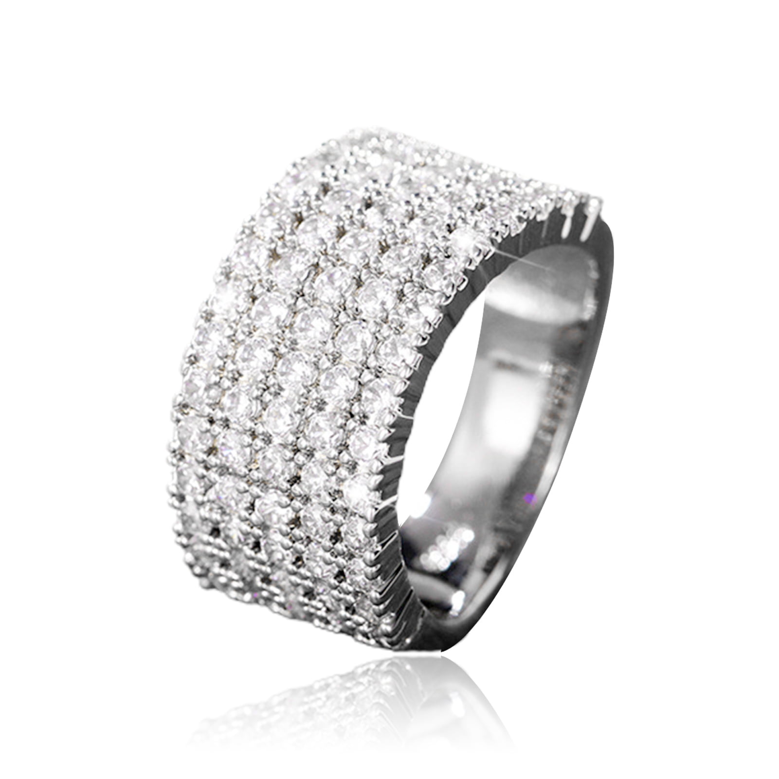 Womens wide silver wedding bands cheap