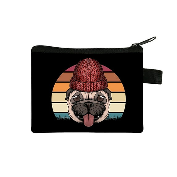 Yaouit 2025 Cool Dog Printing Coin Purse Women and Girls Cute Fashion Coin Purse Wallet Bag Change Pouch Key Holder Christmas Gift for Women Teenager Girls