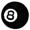 thumbnail image 1 of Yaouit 8 Ball Rug, 8 Ball Room Decor, Big Round Carpet for Home Decor, Washable 8 Ball Mat, Eight Ball Carpet for Bedroom Living Room, Black Circle Rug 24 Inch, 1 of 6