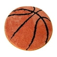 thumbnail image 1 of Yaouit Basketball Round Play Area Rugs, Basketball Rug for Boys Bedroom, Washable Round Sports Round Rug for Kids Room, Basketball Room Decor, Orange, 31.5x31.5 Inch, 1 of 9