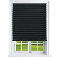 thumbnail image 1 of Yaouit Blackout Blinds for Windows, Temporary Window Blackout Shades No Drill Blinds Self Adhesive Blackout Pleated Paper Shade Pleated Room Darkening Blinds, 23x59 Inch,Black, 1 of 9