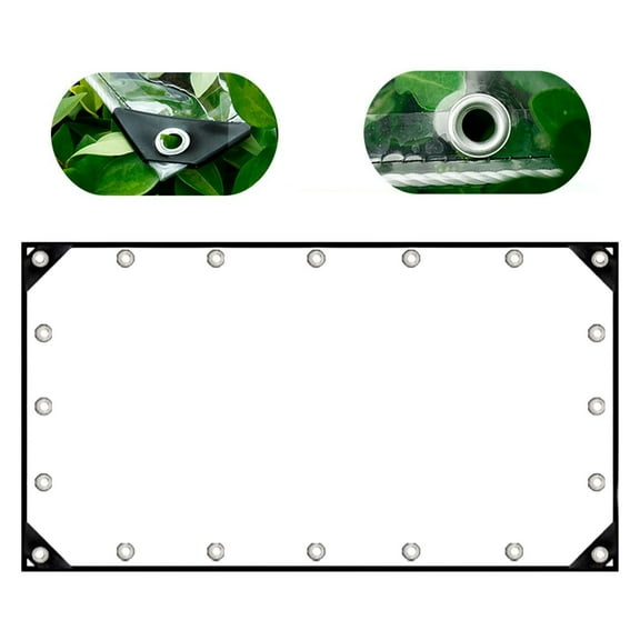 Yaouit Clear Vinyl Tarp Heavy Duty Waterproof, Vinyl Tarpaulin with Grommets, Outdoor Plastic Tarp Cover for Patio Enclosure Greenhouse Chicken Coop Garden Roof Plant Shelter