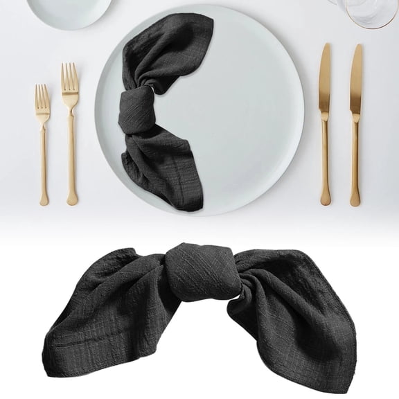 Yaouit Flax Linen Napkins,Hemstitched Dinner Cloth Napkins,Washable and Reusable Natural Flax Napkins for Dining, Parties,Weddings, Holiday & Everyday Use