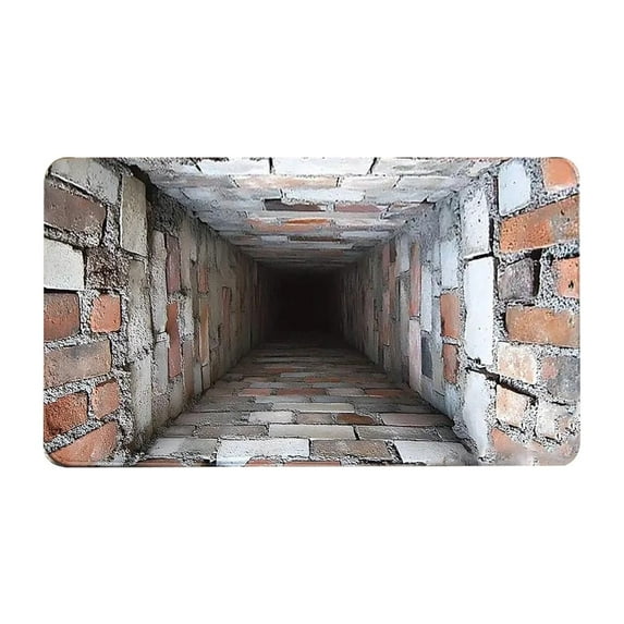 Yaouit Optical Illusion Door Mat, 3D Optical Illusion Rug, 3D Hole Rug, Optical Illusion Rugs Hole, Slip-Resistant, Quick-Drying, for Indoor Outdoor Entrance, Living Room, Office