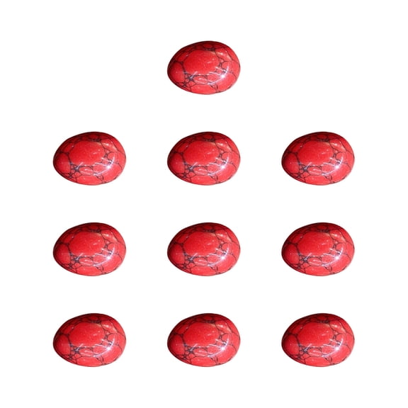 Yaoyar 10PCS 20mm Crystals Eggs Bulk Crystals Oval Gemstone Mini Gemstone Crystal Egges for Home Décor