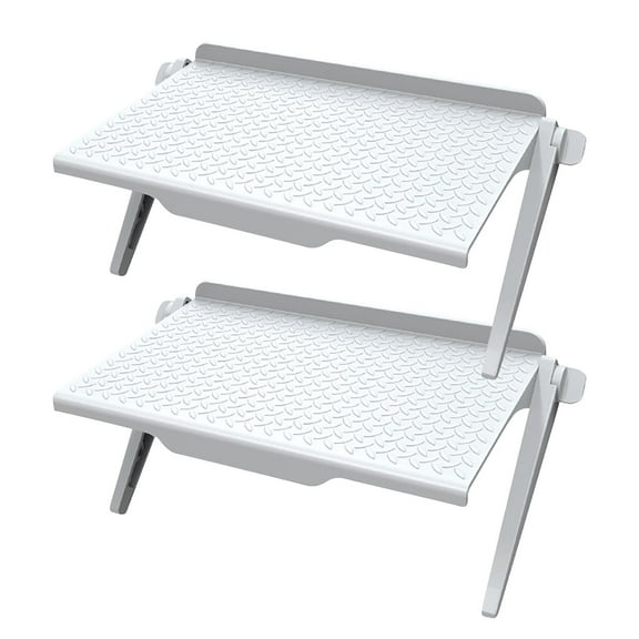 Yaoyar 2 Pack Wide Platform Adjustable TV Top Shelf, Screen Top Shelf Mount, Monitor Top of TV Shelf Mounting Bracket for Cable Box, Router and Home Decor TV Top Storage Bracket