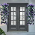 thumbnail image 1 of Yaoyar 2PCS Hanging Flower Artificial Vine Hanging Plants Greenery Faux Greenery Artificial Hanging Plants for Outdoors Hanging Basket Plastic Home Garden Wedding Party Decorations, 1 of 6