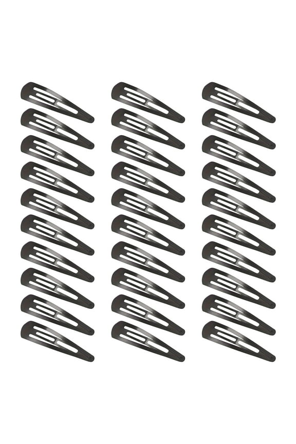 30 Pcs Snap Hair Clips,Barrettes Women No Slip Metal Snap Hair Clips Large Hair Pins Girls Women Hair Accessories