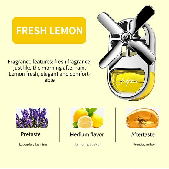 Yaoyar 4ml Car Air Freshener, Spinning Car Vent Clip Fragrance Diffuser,Essential oil Air freshener, Stylish Propeller Shape Car Decor Under $5
