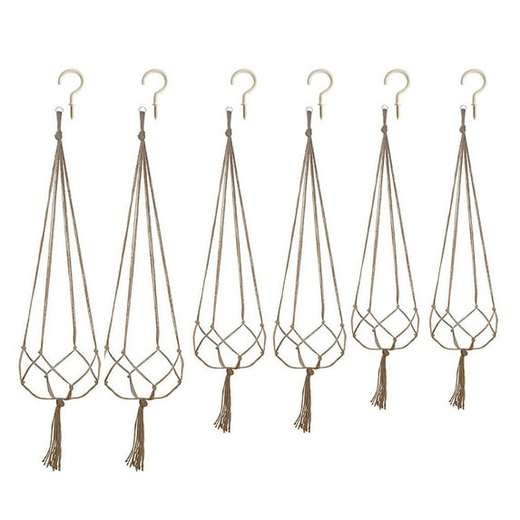 Yaoyar 6PCS Plant Hanger Flower Pot Cotton Rope Wall Plant Indoor Home Decor