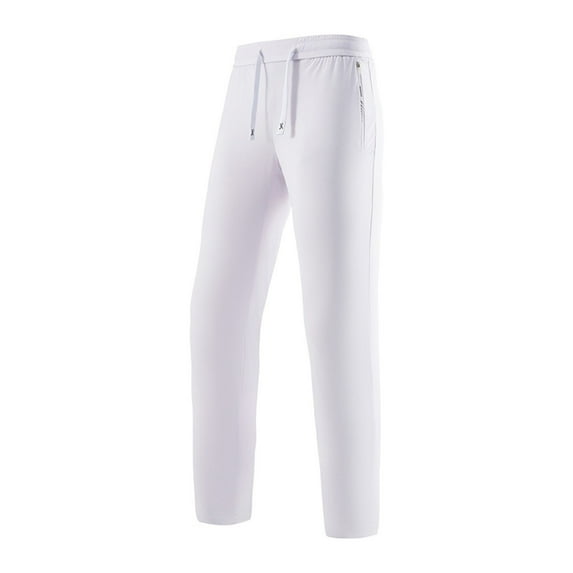 Yaoyar Adventure Ready Comfort Casual Pants for Men, Solid Color Elastic Waist Trousers Featuring Practical Pockets for Walking Tours and Travel, Durable Wear Bottoms