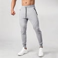 thumbnail image 1 of Yaoyar All-Purpose Athletic Running Pants for Men, Solid Color Elastic Waist Trousers with Drawstring, Secure Pockets and a Tapered Leg for Dynamic Outdoor Training, 1 of 8