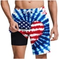 thumbnail image 1 of Yaoyar American Flag Swim Trunks Men Compression Liner Board Shorts Quick Dry Beach Shorts for Swimming Pool, 1 of 5