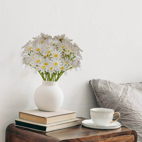 Yaoyar Artificial Chrysanthemums Flowers Green Faux Ball Chrysanthemum Fake Mums Silk Floral Bouquet for Spring Home Wedding Table Vase Centerpiece