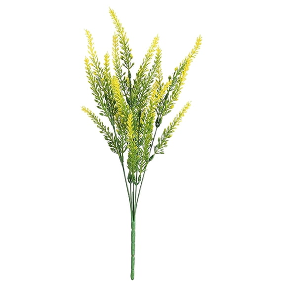 Yaoyar Artificial Plants Outdoor Fake Grass with Flowers UV Resistant Greenery Garden Porch Window Box Decoratin
