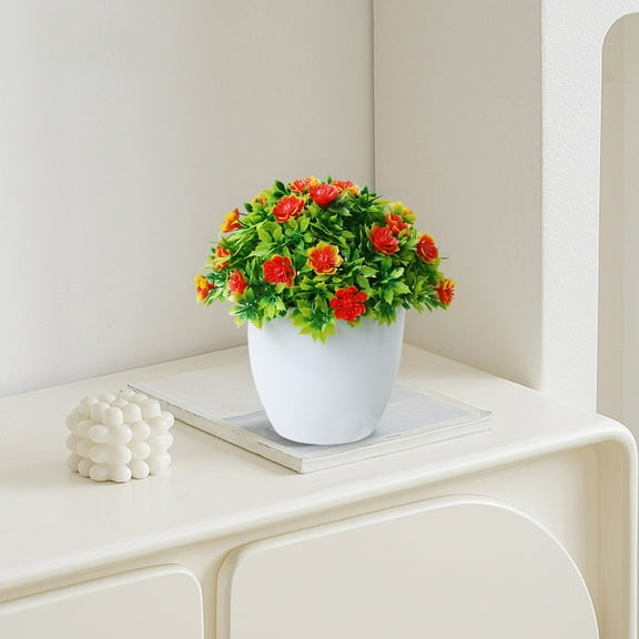 Yaoyar Artificial Rose Potted Plants Realistic Faux Flowers Home Decor for Living Room and Wedding Decoration