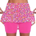 thumbnail image 1 of Ounisa Athletic Skorts for Women with Pockets Plus Size High Waist Golf Tennis Skirt Tummy Control Summer Floral Print Short, 1 of 4