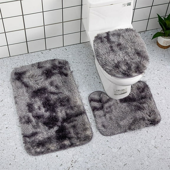 Yaoyar Bathroom Rugs Set Non Slip 3 Piece Bath Mat Washable Chenille Bath Rugs Bath Carpet,Absorbent Bathroom Mats with Toilet Rug,Bath Mats for Bathroom,Bedroom, Kitchen,Tub,Home Decor