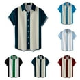 thumbnail image 1 of Yaoyar Bowling Shirts for Men Print Short Sleeve Regular Fit Hawaiian Casual Button Down Beach Shirts, 1 of 3