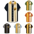 thumbnail image 1 of Yaoyar Bowling Shirts for Men Print Short Sleeve Regular Fit Hawaiian Casual Button Down Beach Shirts, 1 of 4