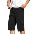 thumbnail image 1 of Yaoyar Cargo Shorts for Men Summer Work Hiking Pants Elastic Waist Knee Length Big and Tall Bermuda Shorts with Pockets, 1 of 7