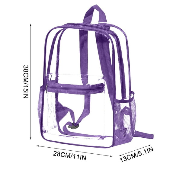 Yaoyar Clear Backpack Stadium Approved Clear Mini Backpack Small Transparent Backpack for Concert, Beach, Work, Travel & Sporting