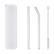Yaoyar Clear Glass Straws Reusable, Glass Straws Shatter Resistant, Glass Drinking Straws Reusable, Thick Glass Straws