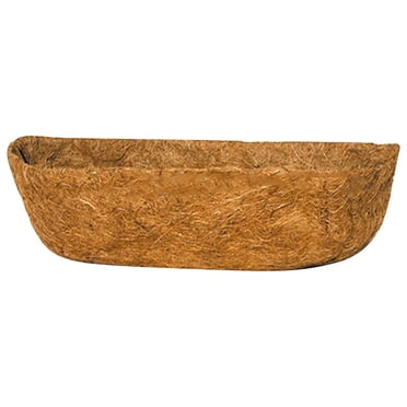 3Pcs Coco Fiber Planter Liners - 24x8x8 Inch Pre-Formed Natural Coconut Fiber Liners