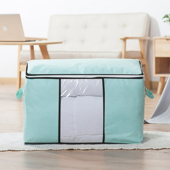 Yaoyar Comforter Storage Bag - Folding Organizer bag for King/Queen Comforters, Pillows, Blankets, Bedding/Quilt, Blanket, Duvet, Mothproof Space Saver; Large Collapsible Organizers