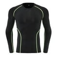 thumbnail image 1 of Yaoyar Compression Fit Athletic Top for Men, Solid Color Long Sleeve Tight Tee for Running and Gym Training, Performance Base Layer, 1 of 4