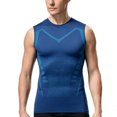 thumbnail image 1 of Yaoyar Compression Shirt Men Slimming Body Shaper Vest Crewneck Workout Shirts Tummy Control Undershirts, 1 of 6