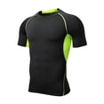thumbnail image 1 of Yaoyar Compression Shirts for Men Bodybuilding Gym Workout Muscle Shirt Moisture Wicking Short Sleeve Base Layer Tee Tops, 1 of 6