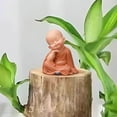 thumbnail image 1 of Yaoyar Cute Monk Statue Miniature Buddha Figurine Wise Figure Baby Little Monk Sculpture Collectibles Crafts Arts Zen Ornaments Wall Shelf Desktop Garden Home Office Car Decoration Gift, 1 of 8
