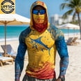 thumbnail image 1 of Yaoyar Fishing Shirts for Men Novelty Fish Graphic Long Sleeve Shirt UPF 50+ UV Sun Protection SPF Tops for Workout Hiking, 1 of 4