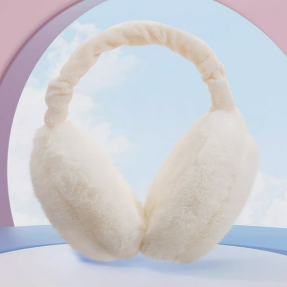 Yaoyar Folding Earmuffs Thicken Portable Earmuffs Mens Ear Muffs Beige Winter Earmuffs Hamburg Foldable Plush Earmuffs Childrens Earmuffs Earcuff Keep Warm Student Ear Warmer