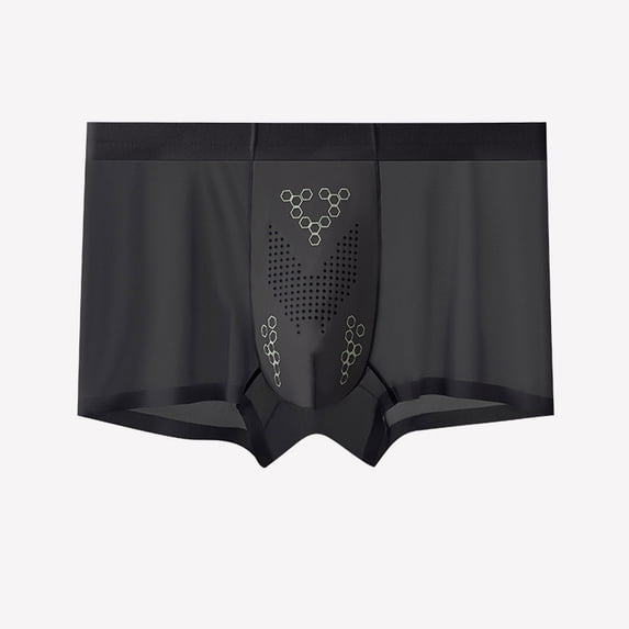 Yaoyar Free Spacious Mens Fashion Solid Color Summer Boxer Briefs Stretch Underwear with Comfort Fit Fabric for Casual Lounge Wear Boxer Briefs,Black,4XL