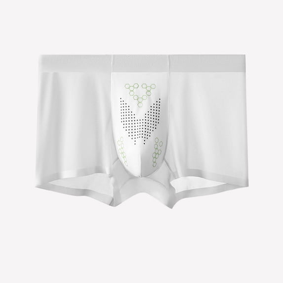 Yaoyar Free Spacious Mens Fashion Solid Color Summer Boxer Briefs Stretch Underwear with Comfort Fit Fabric for Casual Lounge Wear Boxer Briefs,White,L