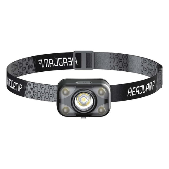 Yaoyar Headlamp Flashlight, Lumen Ultra-Light Bright LED Rechargeable Headlight, Waterproof Motion Sensor Head Lamp for Outdoor Camping Running Hiking Fishing
