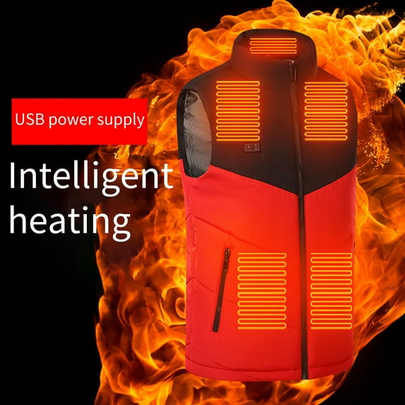 Yaoyar Heated Vest for Men Women, USB Electric Rechargeable Jacket 11 Heating Warming Vests for Fishing Hunting