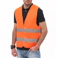 thumbnail image 1 of Yaoyar High Visibility Safety Vest for Traffic Work Surveyor and Security Guard Construction Vest with 2 Reflective Strips Made from Breathable and Neon Yellow Mesh Fabric, 1 of 9