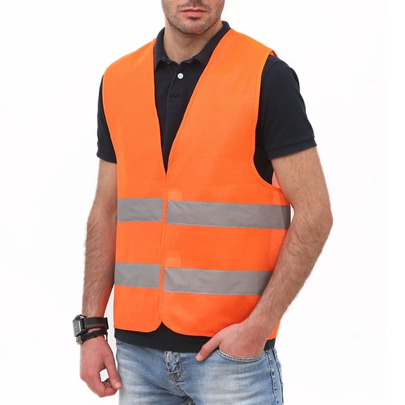 Yaoyar High Visibility Safety Vest for Traffic Work Surveyor and Security Guard Construction Vest with 2 Reflective Strips Made from Breathable and Neon Yellow Mesh Fabric