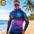 thumbnail image 1 of Yaoyar Hooded UPF 50 Long Sleeve Mens Sun Protection Shirts Fishing Hoodies for Men with Face Mask UV Rash Guard Shirts, 1 of 5